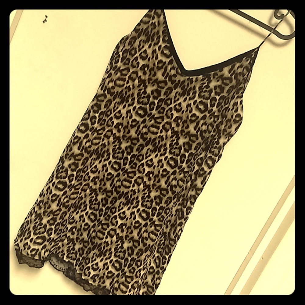 leopard slip dress